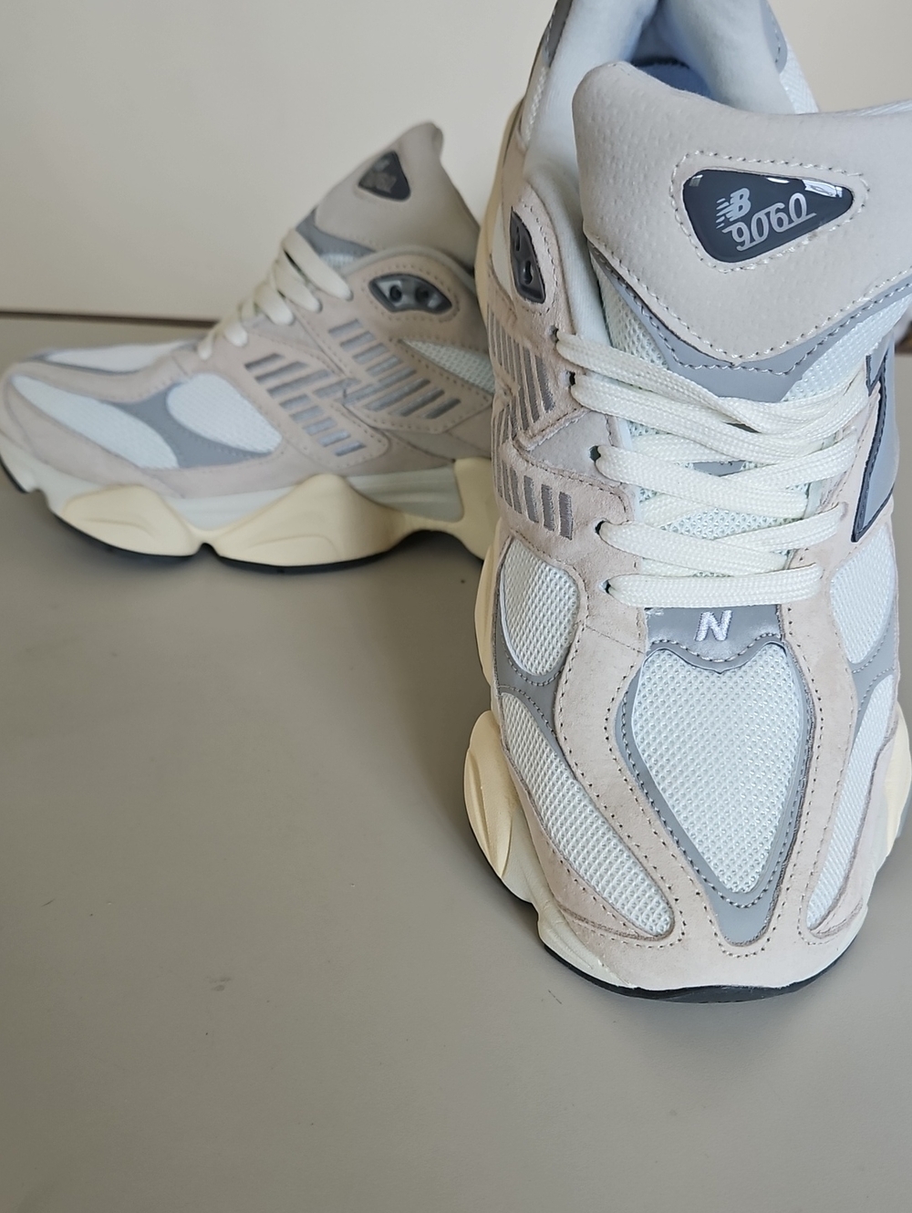 New Balance Women's 9060 Sneakers in Beige, Gray, Cream